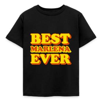 Funny gift with first name Marlena - Kids' T-Shirt - black - Front - AI Model Kid Female (0cm)