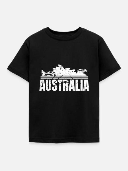 Australien - Kinder T-Shirt - Schwarz