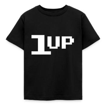 One Up 1UP - Kinder T-Shirt - Schwarz - Vorne - AI Model Kid Female (0cm)
