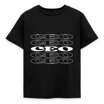 Ceo Chief Executive Officer Chief Executive Chief - Kinder T-Shirt - Schwarz - Vorne - AI Model Kid Female (0cm)