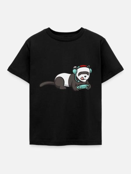 Frettchen Besitzer Frettchen - Kinder T-Shirt - Schwarz