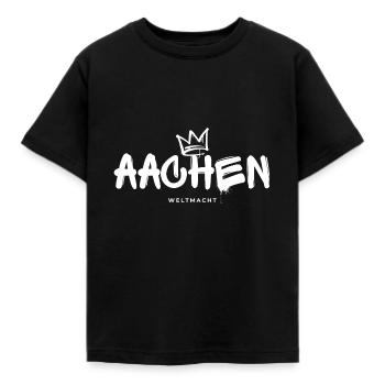 Aachen Weltmacht - Kinder T-Shirt - Schwarz - Vorne - AI Model Kid Female (0cm)
