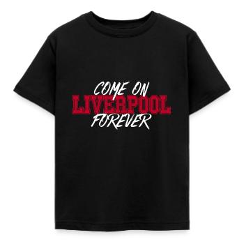 Liverpool - Kinder T-Shirt - Schwarz - Vorne - AI Model Kid Female (0cm)