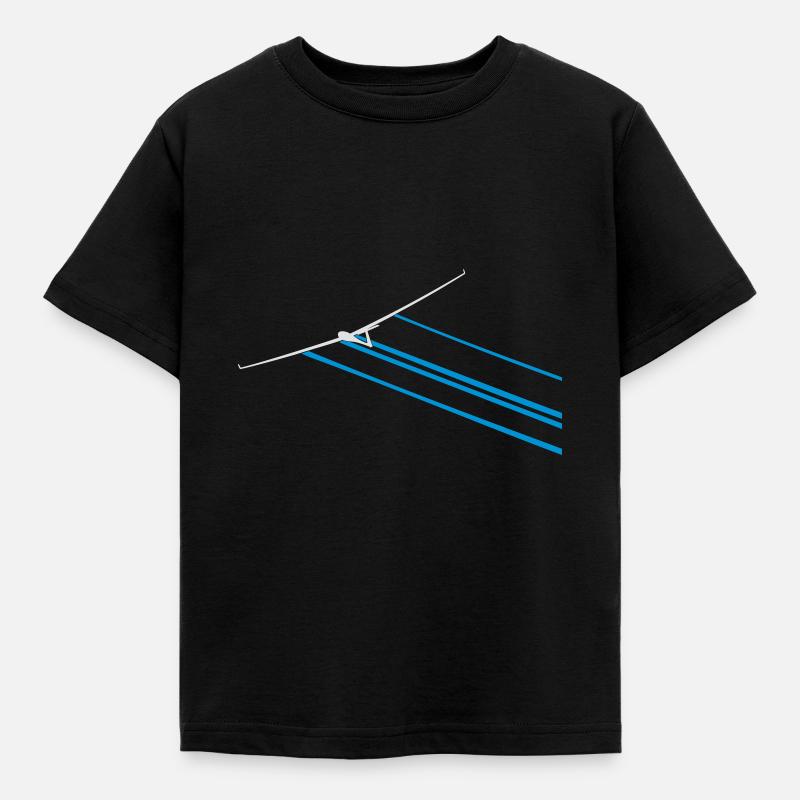 Glider pilot gliding gift Pilot flying - Kids' T-Shirt - black