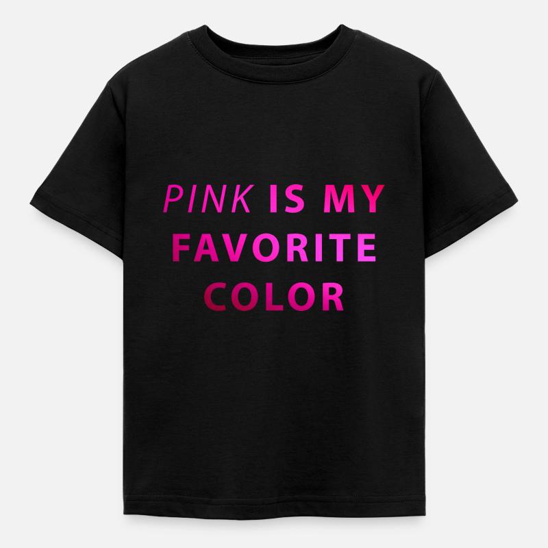 Il rosa è il mio colore preferito - Maglietta per bambini - nero