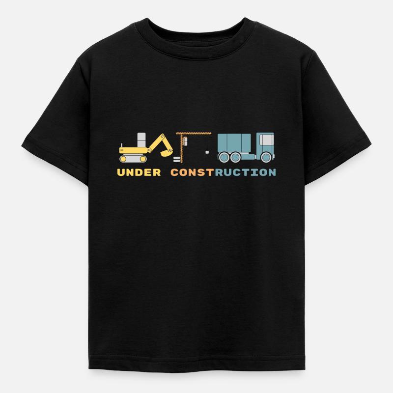 Under Construction - Kinder T-Shirt - Schwarz