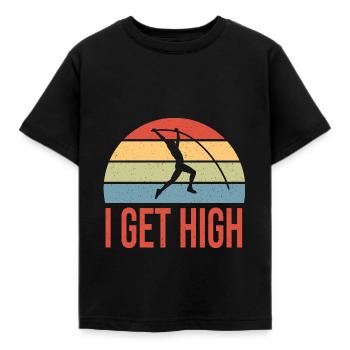 Stabhochspringer-Geschenk - Kinder T-Shirt - Schwarz - Vorne - AI Model Kid Female (0cm)