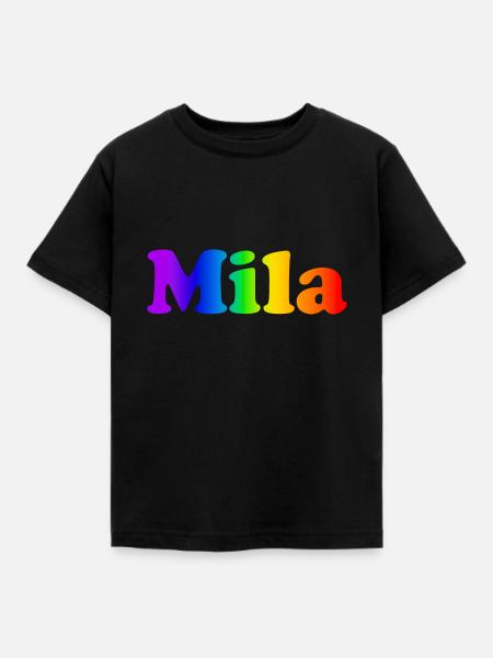 Mila - Kinder T-Shirt - Schwarz
