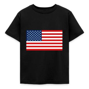 Verenigde Staten - Kinderen T-shirt - zwart - Voor - AI Model Kid Female (0cm)