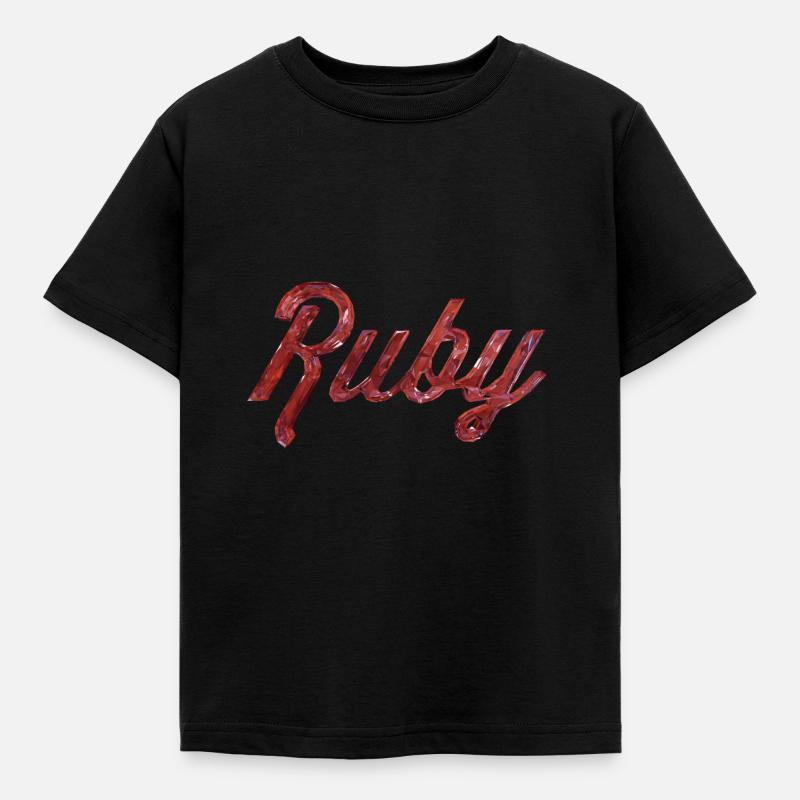 Ruby Stylized Text - Kids' T-Shirt - black