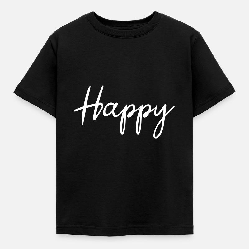 Lettrage heureux, je suis heureux, heureux - T-shirt Enfant - noir