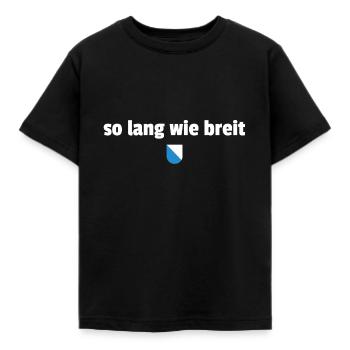 so lang wie breit - bischZüri - Kinder T-Shirt - Schwarz - Vorne - AI Model Kid Female (0cm)