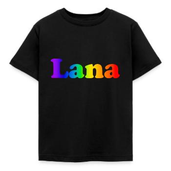 Lana - Kinder T-Shirt - Schwarz - Vorne - AI Model Kid Female (0cm)