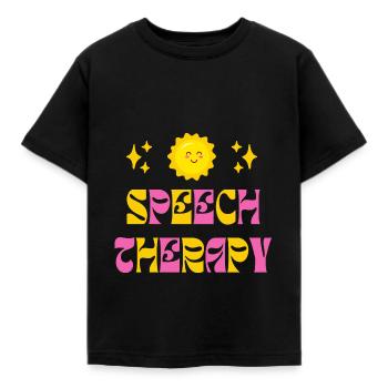 Speech Therapy Sun Speech Language Pathology SLP - Kids' T-Shirt - black - Front - AI Model Kid Female (0cm)