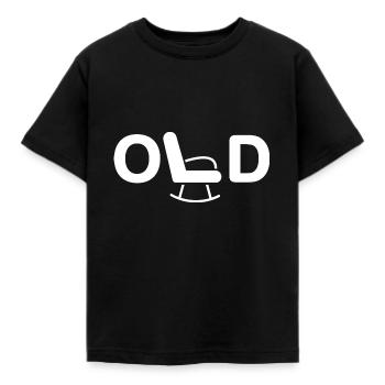 Old - Kids' T-Shirt - black - Front - AI Model Kid Female (0cm)