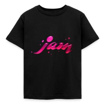 Jam Text Art - Kids' T-Shirt - black - Front - AI Model Kid Female (0cm)