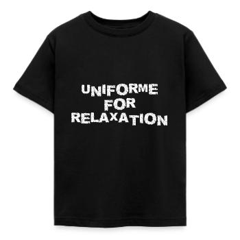 UNIFORME FOR RELAXATION - Kids' T-Shirt - black - Front - AI Model Kid Female (0cm)