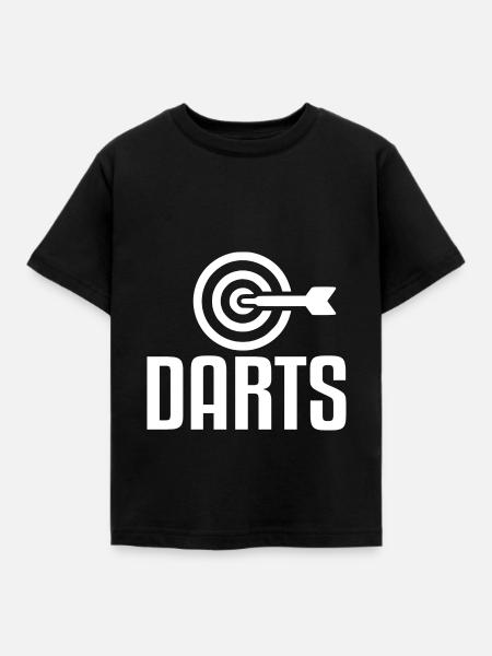 Dart Darts - Kinder T-Shirt - Schwarz
