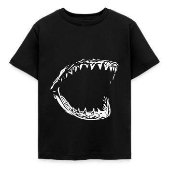 Riesen Vector Hai Gebiss - Kinder T-Shirt - Schwarz - Vorne - AI Model Kid Female (0cm)