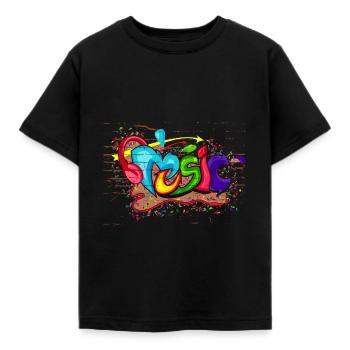 Graffiti Hip Hop Art Berlin - T-shirt Enfant - noir - Devant - AI Model Kid Female (0cm)