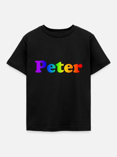 Peter - Kinder T-Shirt - Schwarz