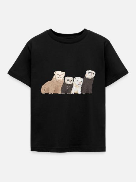 Frettchen Besitzer Frettchen - Kinder T-Shirt - Schwarz