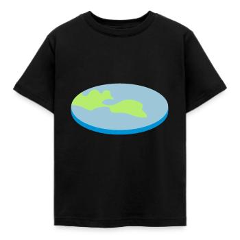 FLATEARTH - Kinder T-Shirt - Schwarz - Vorne - AI Model Kid Female (0cm)
