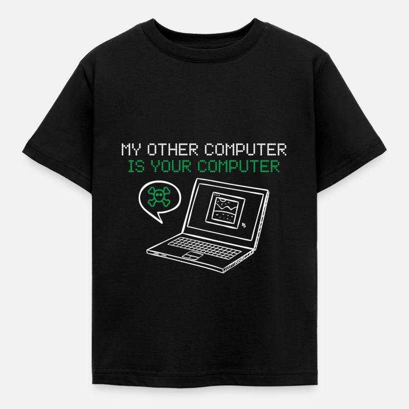Hacker Mein Anderer Computer Ist Deiner - Kinder T-Shirt - Schwarz