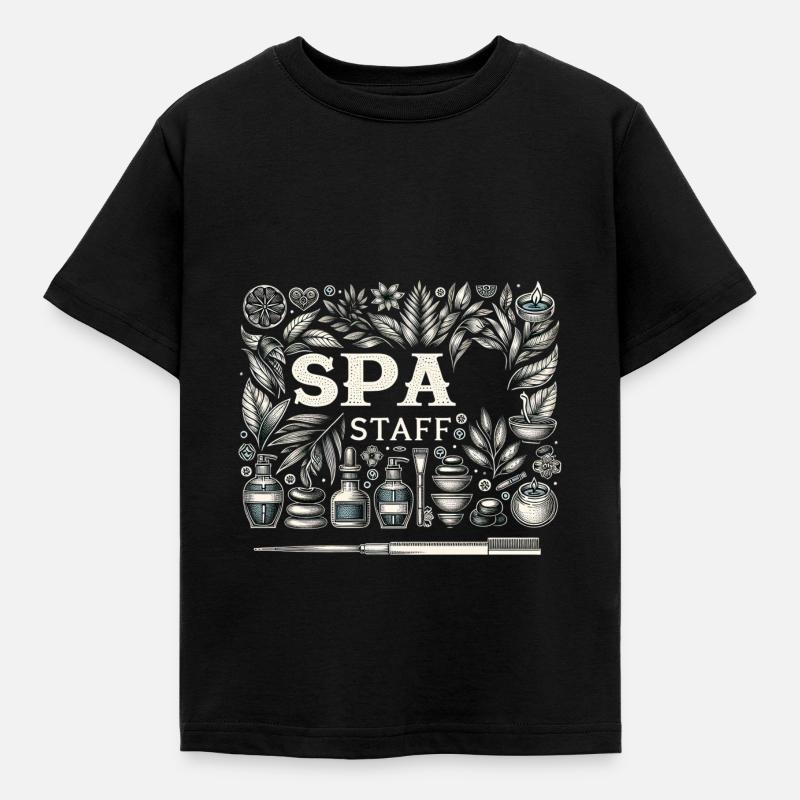 Spa Staff 5 - Kinder T-Shirt - Schwarz