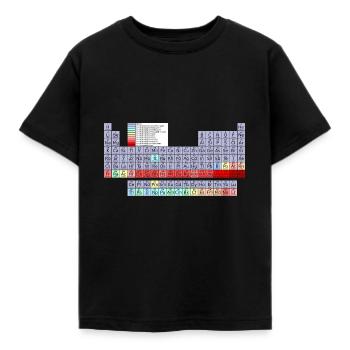Tableau périodique - T-shirt Enfant - noir - Devant - AI Model Kid Female (0cm)