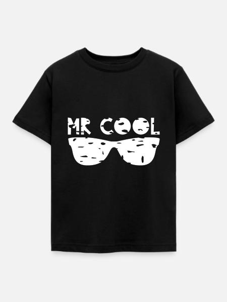 MR cool white - Kinder T-Shirt - Schwarz