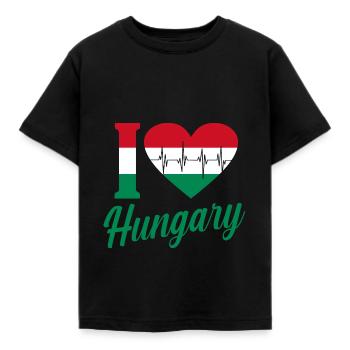 Hongrie - T-shirt Enfant - noir - Devant - AI Model Kid Female (0cm)