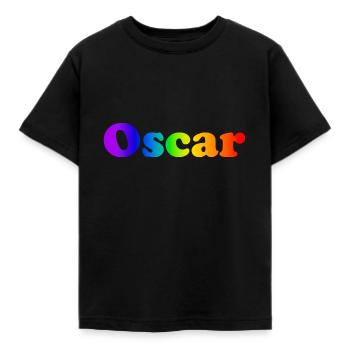 Oscar - Kinder T-Shirt - Schwarz - Vorne - AI Model Kid Female (0cm)