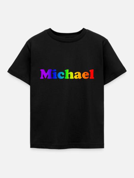Michael - Kinder T-Shirt - Schwarz