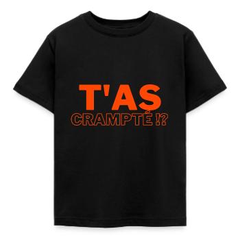 T'as crampté ? D2 - T-shirt Enfant - noir - Devant - AI Model Kid Female (0cm)