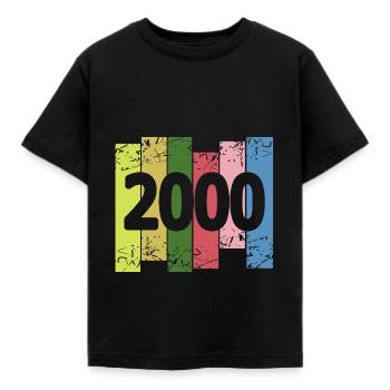 2000 - T-shirt Enfant - noir - Devant - AI Model Kid Female (0cm)