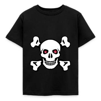 Tête de mort - T-shirt Enfant - noir - Devant - AI Model Kid Female (0cm)