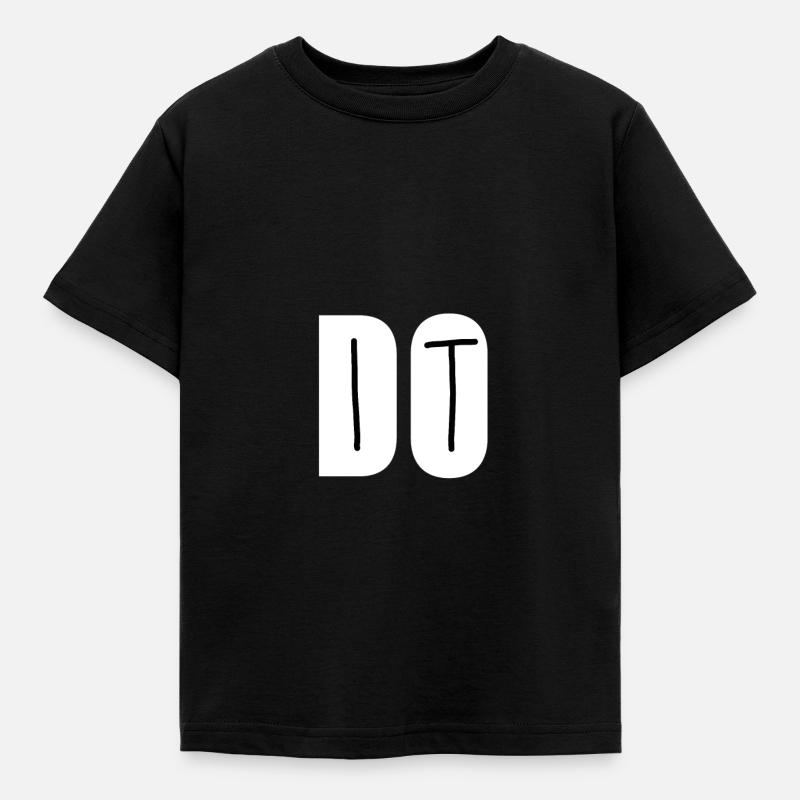 DO IT - Kids' T-Shirt - black
