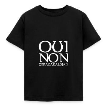 CItation Perceval - Oui, non, zbradaraldjan - T-shirt Enfant - noir - Devant - AI Model Kid Female (0cm)