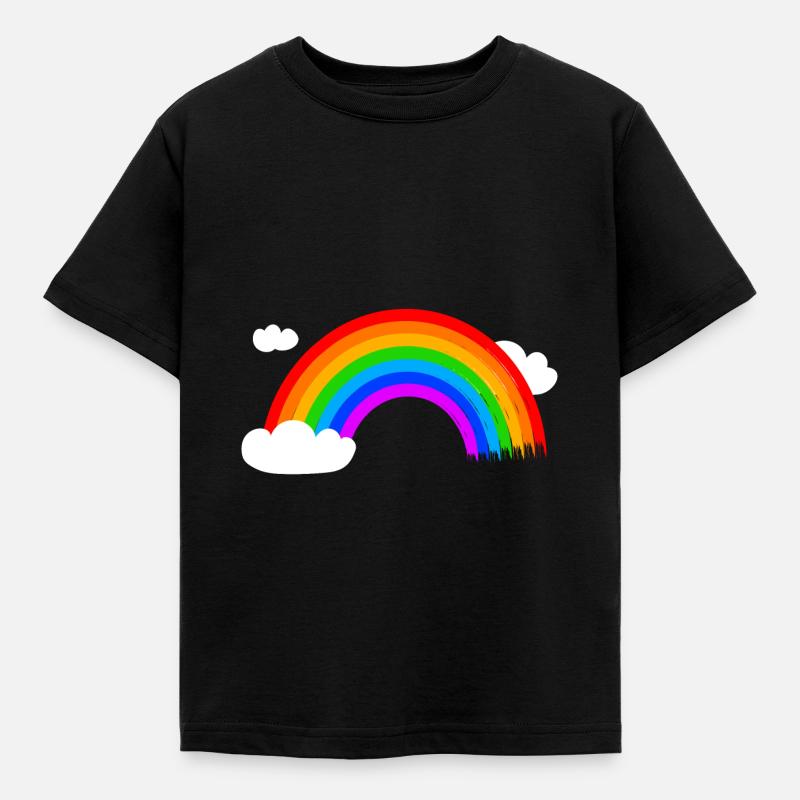 Regenbogen - Kinder T-Shirt - Schwarz