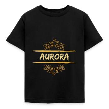 Aurora Aurora - Kinder T-Shirt - Schwarz - Vorne - AI Model Kid Female (0cm)