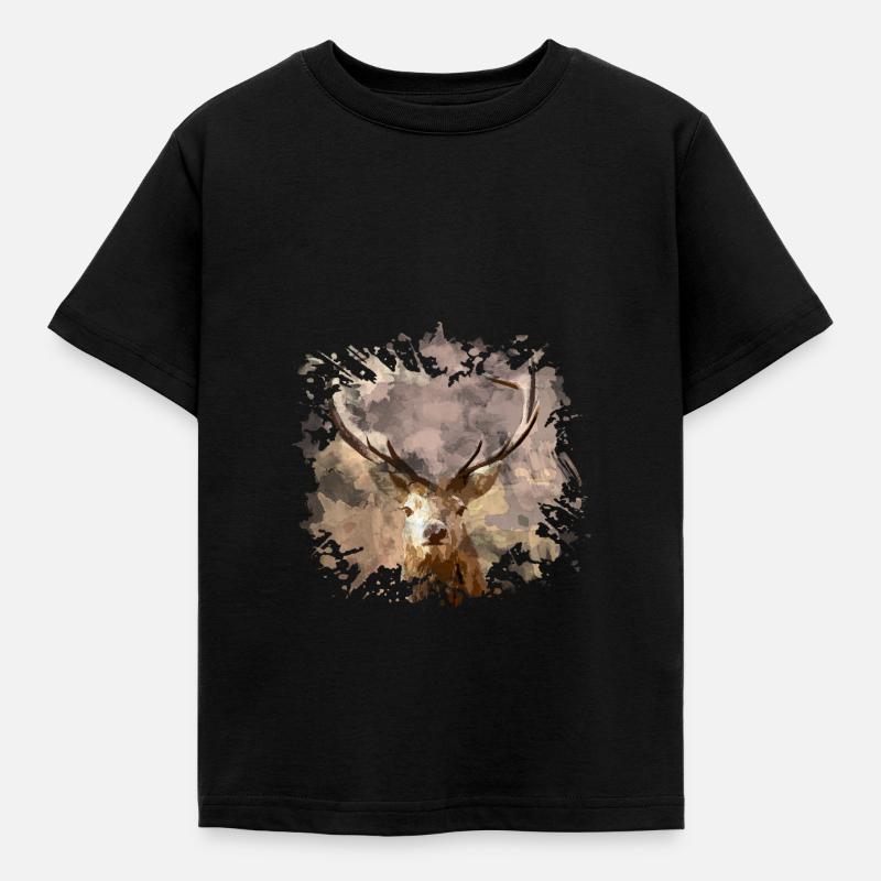 deer - Kids' T-Shirt - black