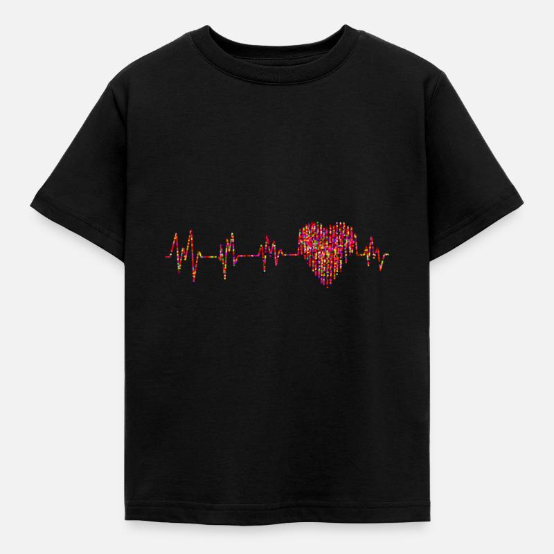 électrocardiogramme - T-shirt Enfant - noir