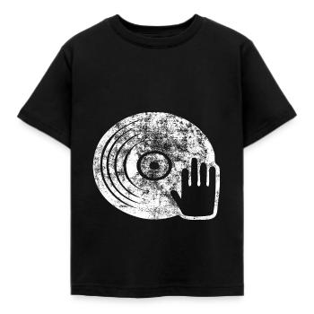 DJ - Kids' T-Shirt - black - Front - AI Model Kid Female (0cm)