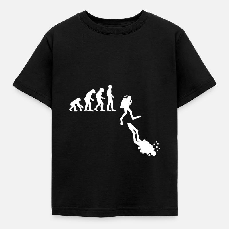Evolution de la plongée sous-marine - T-shirt Enfant - noir