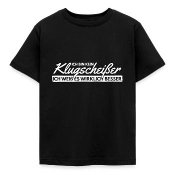 Klugscheißer Besserwisser Klugscheisser Geschenk - Kinder T-Shirt - Schwarz - Vorne - AI Model Kid Female (0cm)