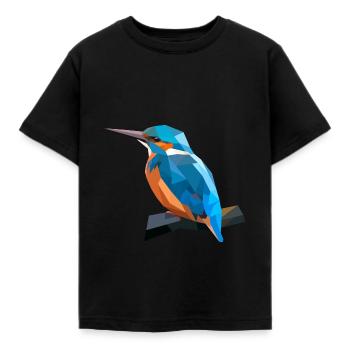 Polyart Oiseau de glace - T-shirt Enfant - noir - Devant - AI Model Kid Female (0cm)