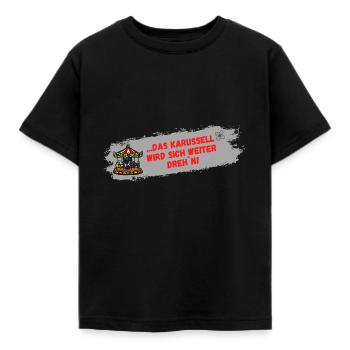 Karussell - Kinder T-Shirt - Schwarz - Vorne - AI Model Kid Female (0cm)