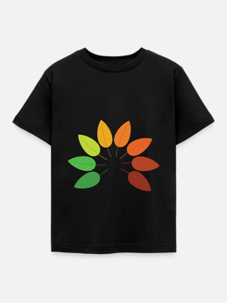 Herbst ! - Kinder T-Shirt - Schwarz