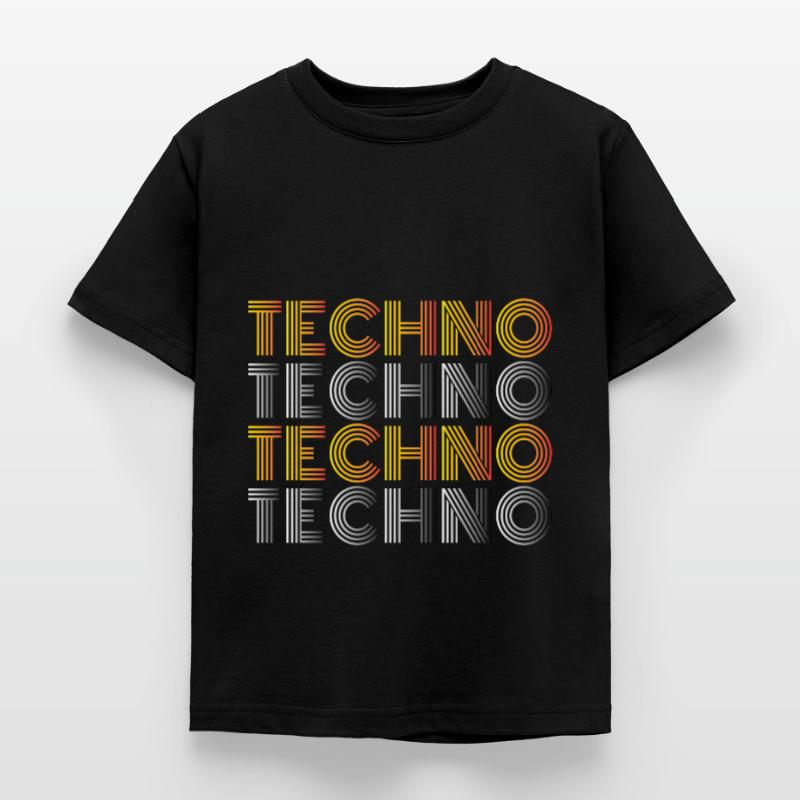 Techno Techno Techno Techno Techno chemise minimale T-shirt Enfant